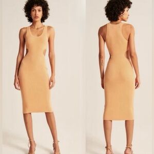 Abercrombie & Fitch Side Cutout Midi Dress